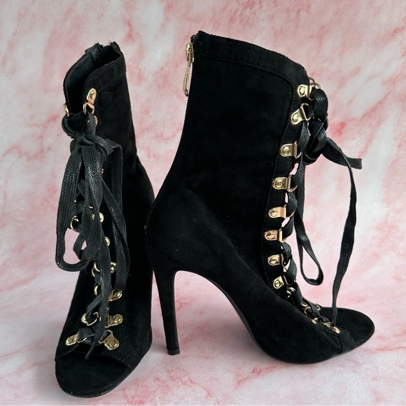 CAPE ROBBIN Gladiator Open Toed Heels Sz 5.5 - Picture 3 of 16